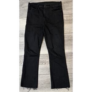 MOTHER Womens Black The Hustler Ankle Fray Jeans in Encounters at Night Size 31